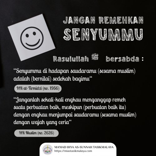 Jangan remhekan senyummu