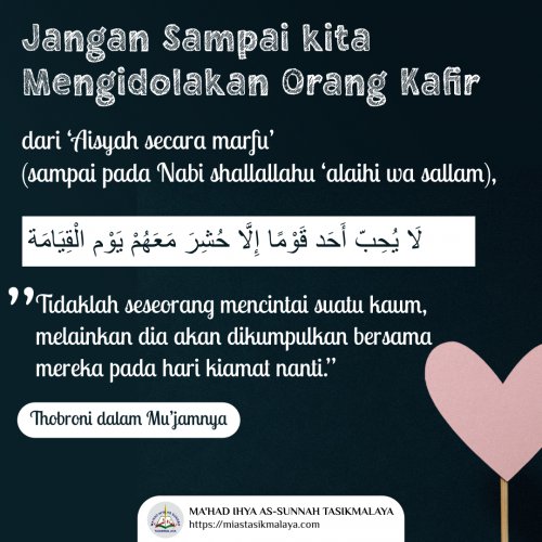 Jangan sampai kita mengidolakan orang kafir
