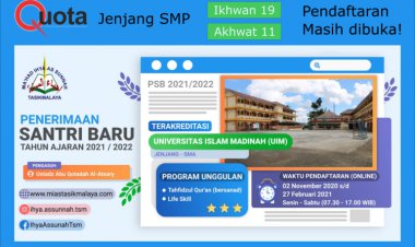 Informasi Quota PSB SMPIT-TQ IAS TSM 2021/2022