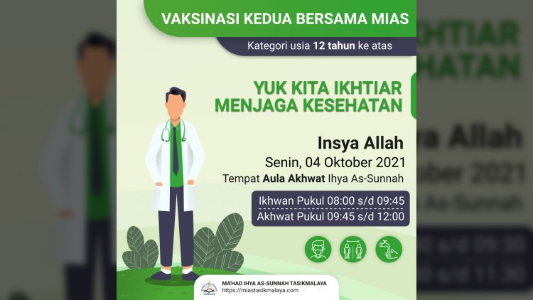 Vaksinasi Kedua Bersama KODIM 0612 Tasikmalaya