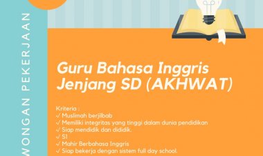 LOKER  *GURU BAHASA INGGRIS SDIT-TQ
