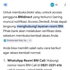 Tutorial akses akun BNI terkunci